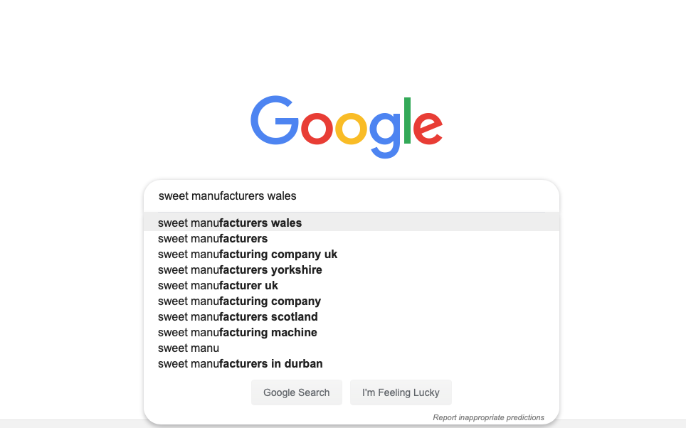 Starting your search on Google